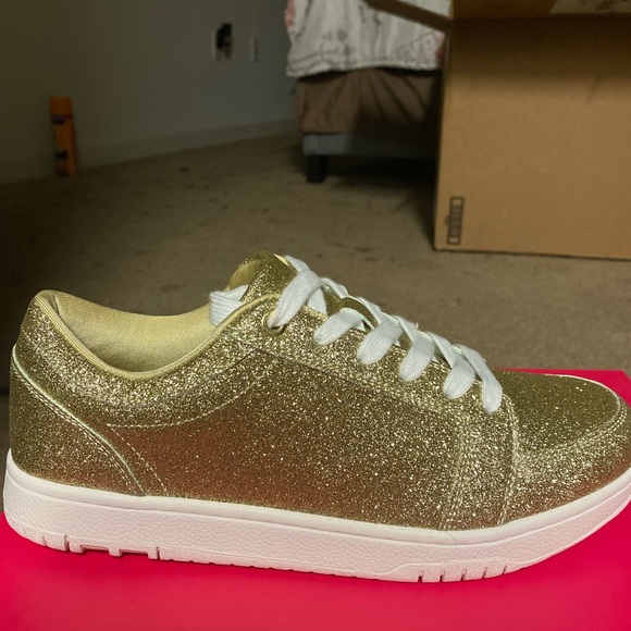 Floss glitter not bitter glitter gold sneakers - Picture 2 of 4